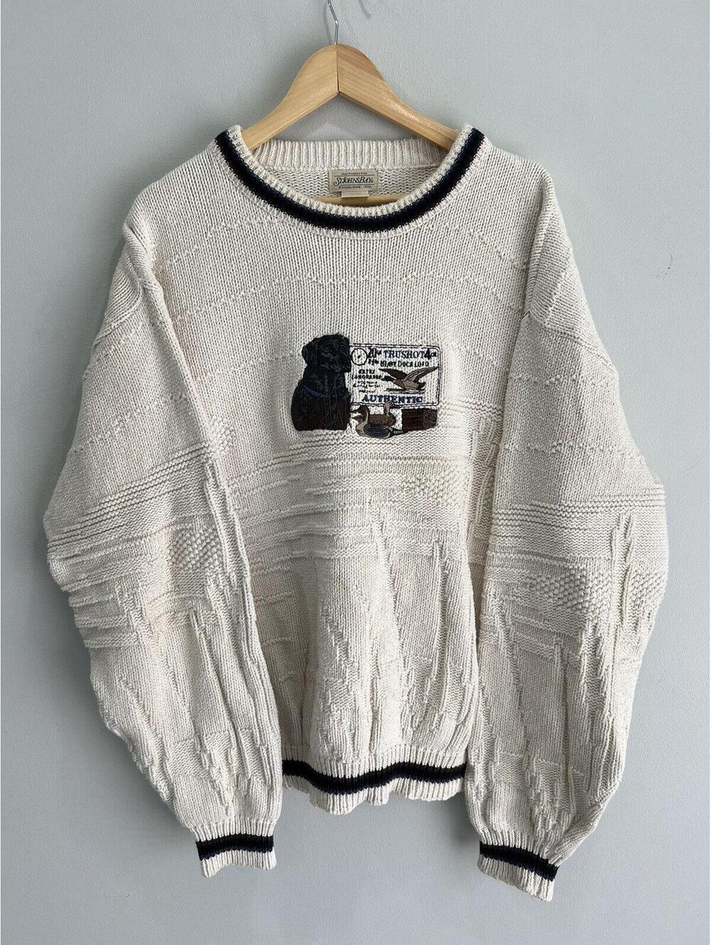 Vintage Dog Knit Sweater animal knit duck hunting